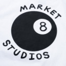 Camisetas Hombre Camiseta MARKET STUDIOS Eight Ball White