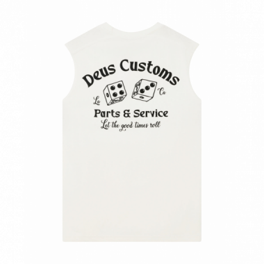 Camisetas Hombre Camiseta DEUS EX MACHINA Knucklebones Muscle Dirty White