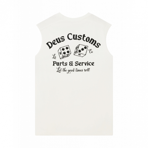 Camisetas Hombre Camiseta DEUS EX MACHINA Knucklebones Muscle Dirty White