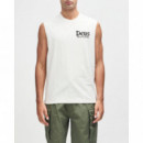 Camisetas Hombre Camiseta DEUS EX MACHINA Knucklebones Muscle Dirty White