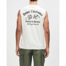 Camisetas Hombre Camiseta DEUS EX MACHINA Knucklebones Muscle Dirty White