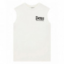 Camisetas Hombre Camiseta DEUS EX MACHINA Knucklebones Muscle Dirty White