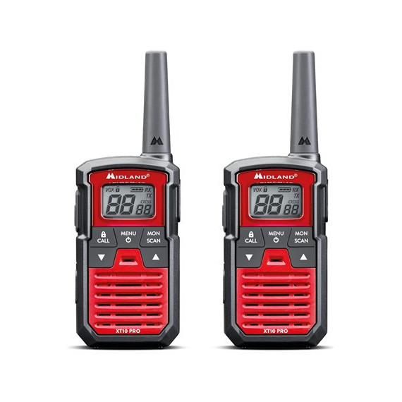 MIDLAND XT10 PRO Pareja De Walkies PMR466 16 Canales,38 Tonos,Escaner,4KM