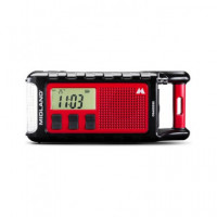 MIDLAND Radio Portatil BLUETOOTH ER300 Pro Roja/negra de Emergencia Solar,dynamo,recargable