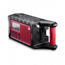 MIDLAND Radio Portatil BLUETOOTH ER300 Pro Roja/negra de Emergencia Solar,dynamo,recargable