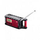 MIDLAND Radio Portatil BLUETOOTH ER300 Pro Roja/negra de Emergencia Solar,dynamo,recargable