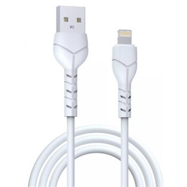 DEVIA Cable Datos Lightning A USB A 2.4A 1Mtr Blanco Kintone Series