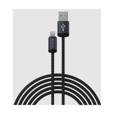 DEVIA Cable Datos Lightning a Usb A 2Mtrs Negro
