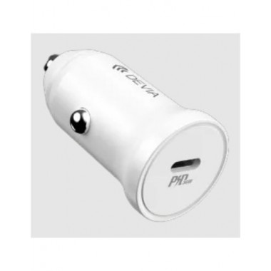 DEVIA Cargador Coche TIpo C 30W Blanco 143