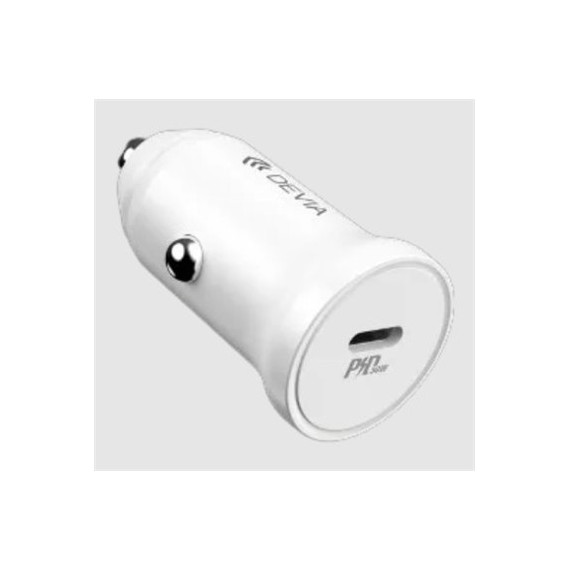DEVIA Cargador Coche TIpo C 30W Blanco 143