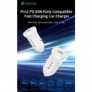 DEVIA Cargador Coche TIpo C 30W Blanco 143