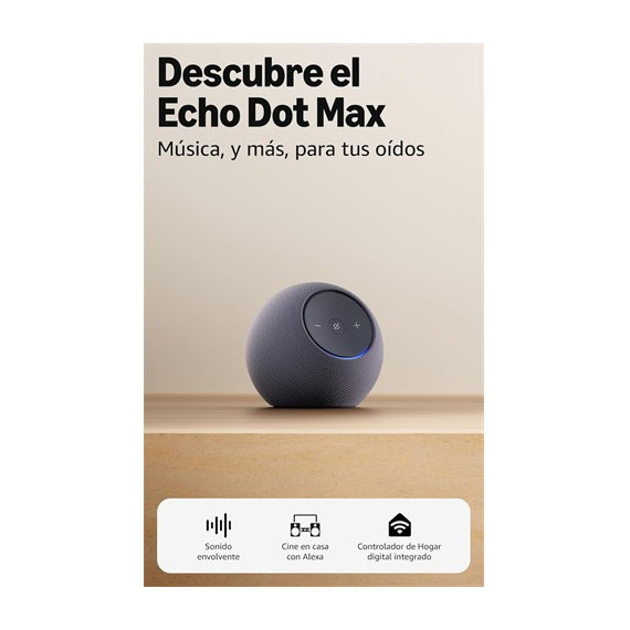 AMAZON Echo Dot Max Altavoz Inteligente Negro - Guanxe Atlantic Marketplace