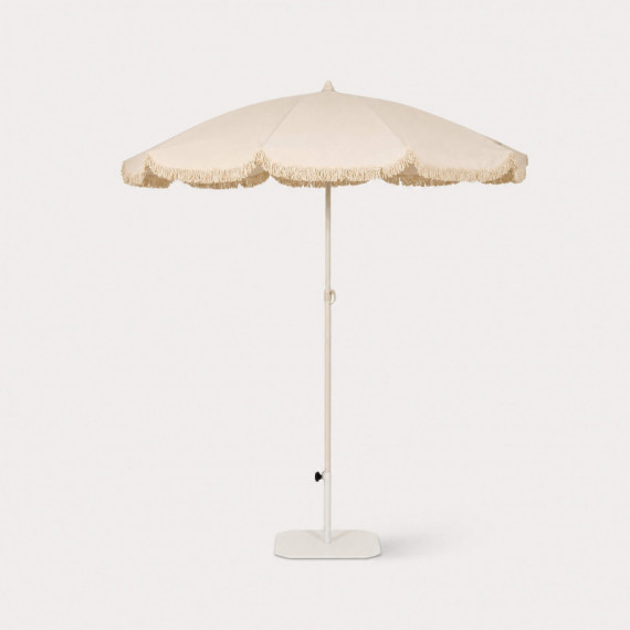 Sombrilla de Jardín New Toscana Ø200 Cm con Flecos Color Sand Estilo Bohemio UPF50 Ezpeleta®  EZPELETA