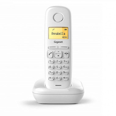 Tel&eacute;fono Inal&aacute;mbrico Dect A170 Lcd 1.5" Funcion Alarma Blanco GIGASET