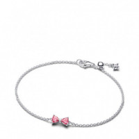 PANDORA Pulsera de Plata de Ley con Lazo y Circonitas 594234C01