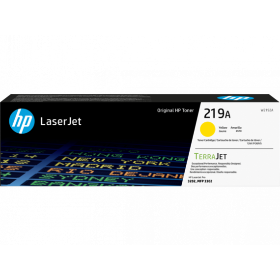 Toner HP 219A Amarillo Laserjet Pro 3202DW 3302FDN 3202DN (W2192A)