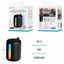 UNICO Altavoz BS2767 BLUETOOTH 5.3 3W Rgb Led Mini Portable Tela 1200MAH Tipo-c Negro