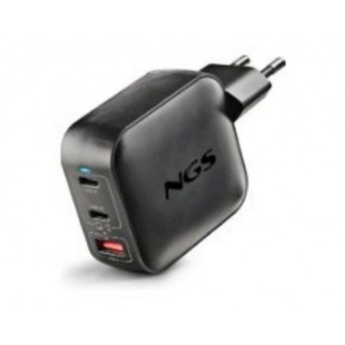 Cargador de Pared NGS 100W 2xUSB-C 1xUSB-A Negro (BUD100WTINY)