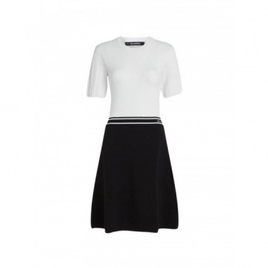 KARL LAGERFELD - Logo Knit Dress - 101 - B3W13039/101