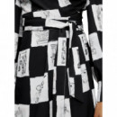 KARL LAGERFELD - Printed Fluid Wrap Dress - A48 - B3W13028/A48