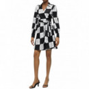 KARL LAGERFELD - Printed Fluid Wrap Dress - A48 - B3W13028/A48