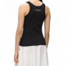KARL LAGERFELD - Ikon Ribbed Tank Top - 999 - B2W17099/999