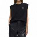 KARL LAGERFELD - Rsg Sleeveless T-shirt - 999 - B3W17073/999