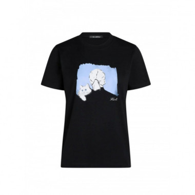 KARL LAGERFELD - Portrait Regular T-shirt - 999 - B3W17069/999