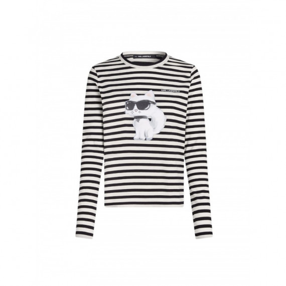 KARL LAGERFELD - Ikon Aquarelle C Lslv Top - 1VE - B3W17043/1VE