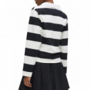 KARL LAGERFELD - Ikon Stripe Lslv Polo - A44 - B3W17041/A44