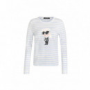 KARL LAGERFELD - Ikon Aquarelle C Lslv Top - B61 - B3W17043/B61