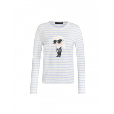 KARL LAGERFELD - Ikon Aquarelle C Lslv Top - B61 - B3W17043/B61