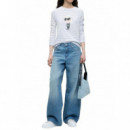 KARL LAGERFELD - Ikon Aquarelle C Lslv Top - B61 - B3W17043/B61