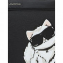 KARL LAGERFELD - Ikon Choupette Pouch - 999 - B3W32088/999