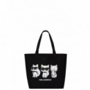 KARL LAGERFELD - Ikon 3SIDES Choup Rev Shopper - 999 - B3W50017/999