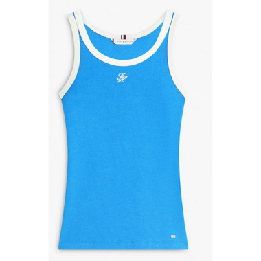 TOMMY HILFIGER - Contrast Bind Rib Tank - C4U - F|WW0WW48712/C4U