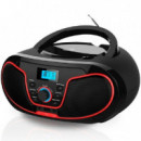 DAEWOO DW3013 Radio Cd, BLUETOOTH ,usb,  Ecualizador Rojo