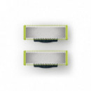 PHILIPS QP220/55 Pack 2X Cuchillas de Recambio para Oneblade Original