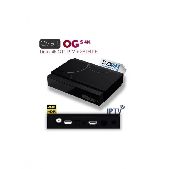 Receptor Satélite Qviart OGs 4K UHD Linux Multistream