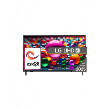 Televisor LED 43" LG UHD AI 43UA75003LA, 4K Ultra HD, Smart TV, Wi-Fi, Negro