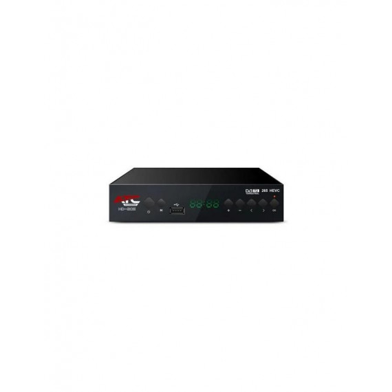 Sintonizador TDT ATC 205 T2 HD DVB-T2 H.265 con EPG, Negro