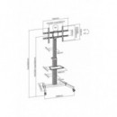 Soporte de TV Móvil REFLECTA 23243 para Pantallas de 37"-86" y 50 Kg