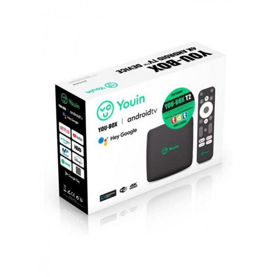 Receptor Youin EN1060K 4K Ultra HD con Android TV, Negro