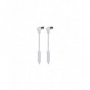 Cable Antena TV DCU 90 Grados Macho/Hembra con Filtros, 3 Metros, Blanco