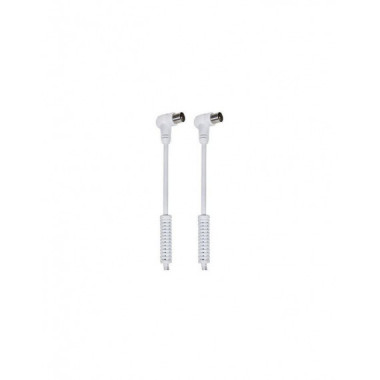 Cable Antena TV Dcu 90 Grados Macho/hembra con Filtros, 3 Metros, Blanco  DCU TECNOLOGIC
