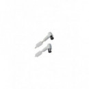 Cable Dimelec TV40-00025 RG6 Macho a Hembra Acodado con Filtros Antiparasitarios 1.5m Blanco