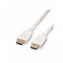 Cable HDMI Macho/Macho ICO de Alta Velocidad con Ethernet 1080P/2K/3D Blanco