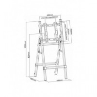 Soporte de Suelo Reflecta 55DS, Color Negro