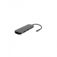 DCU 391166 - Hub USB Tipo C con HDMI, RJ45, Triple Puerto USB 3.0 y Jack