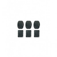 GoPro AACFT-001 Soportes Adhesivos Curvos + Planos (3 Unidades), Negro